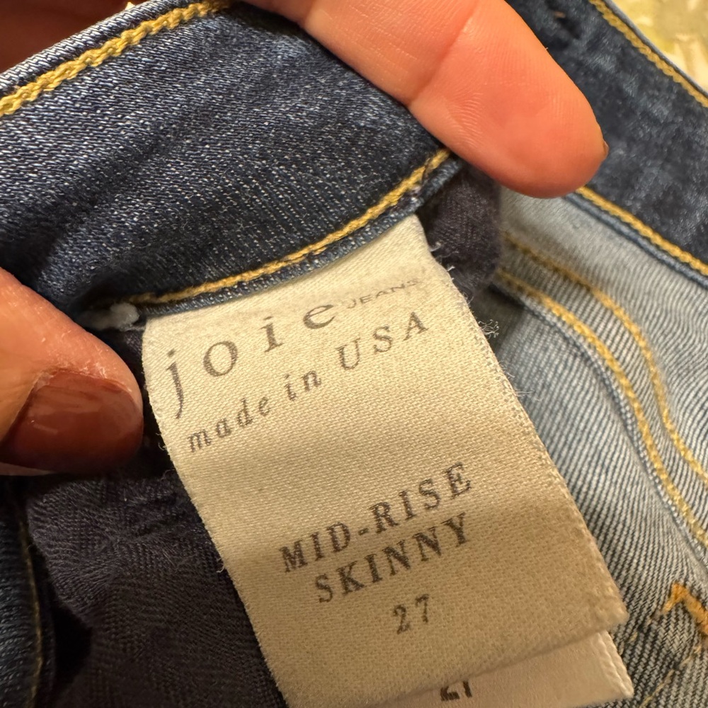 Joie Dark Blue Straight Leg Jeans - Picture 3 of 5